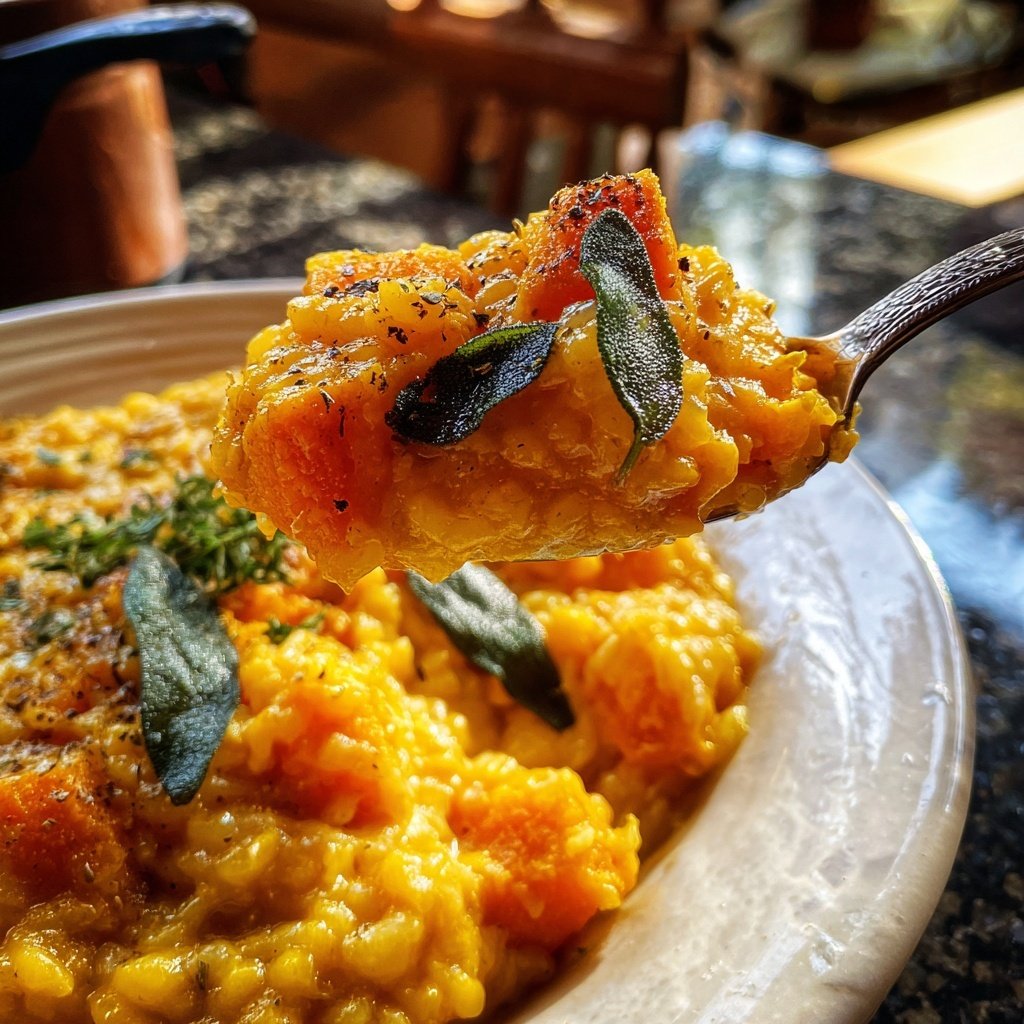 Kürbisrisotto mit Salbei