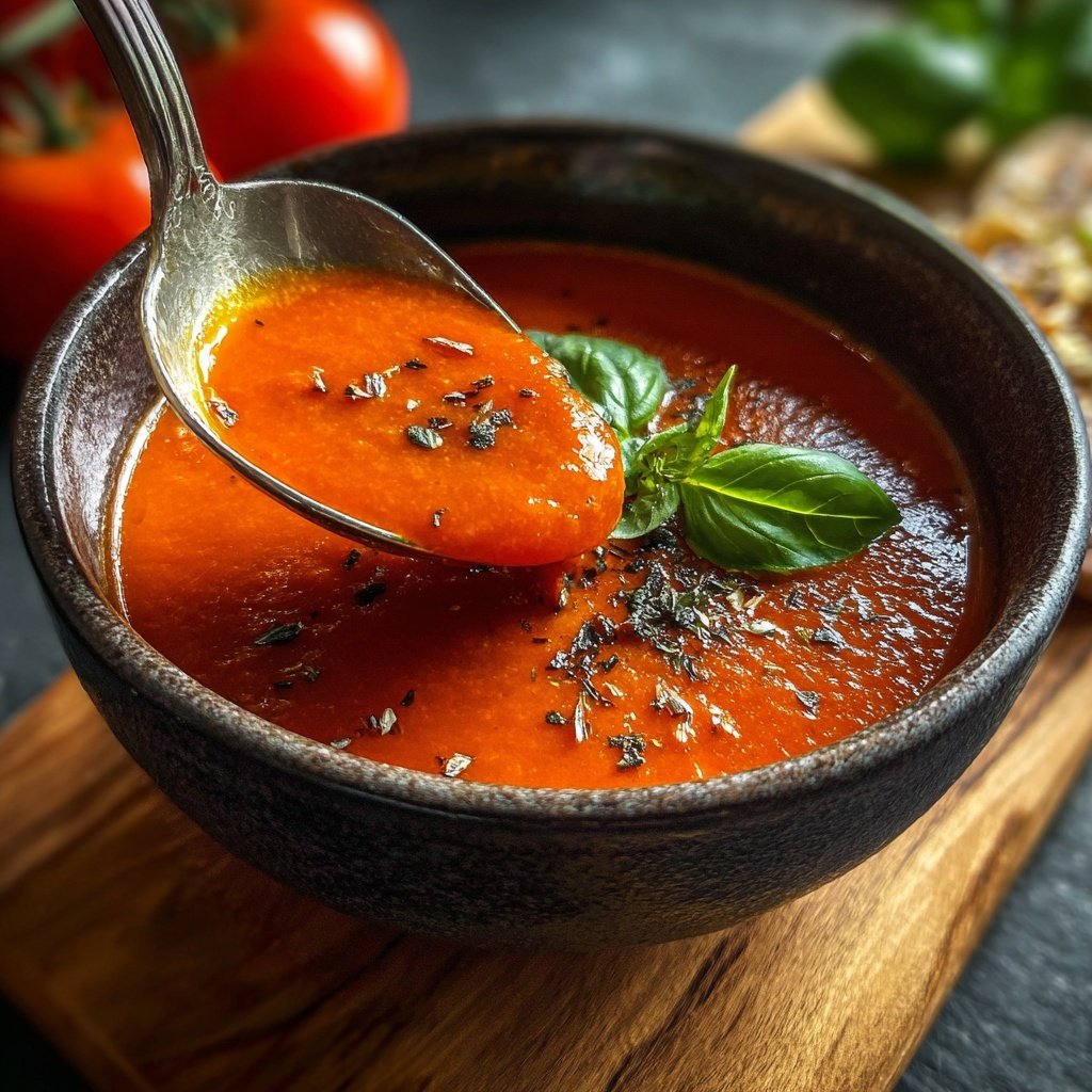 Tomatensuppe mit Knoblauch