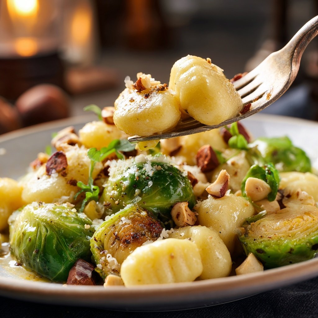 Gnocchi mit Rosenkohl und Haselnüssen
