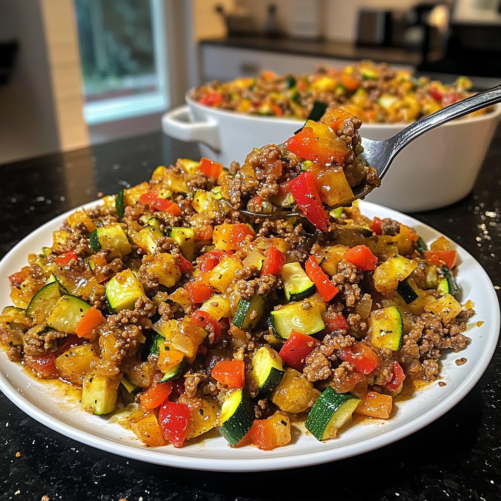 Hackfleisch Zucchini Pfanne