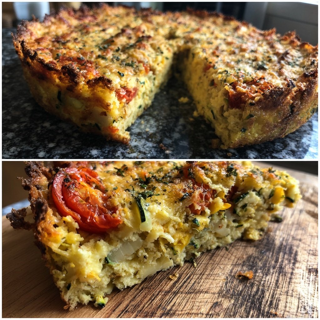 Abendessen mit Gemüseauflauf