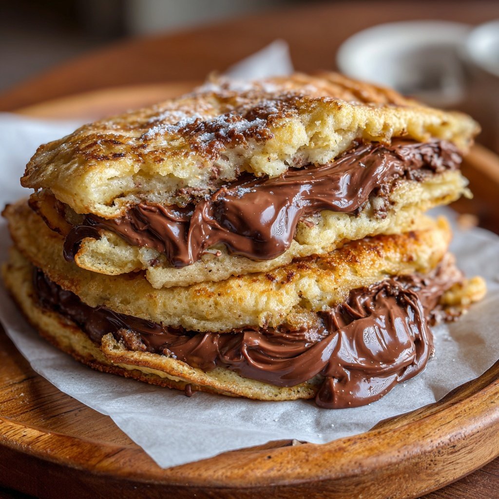 Pfannkuchen mit Schokocreme