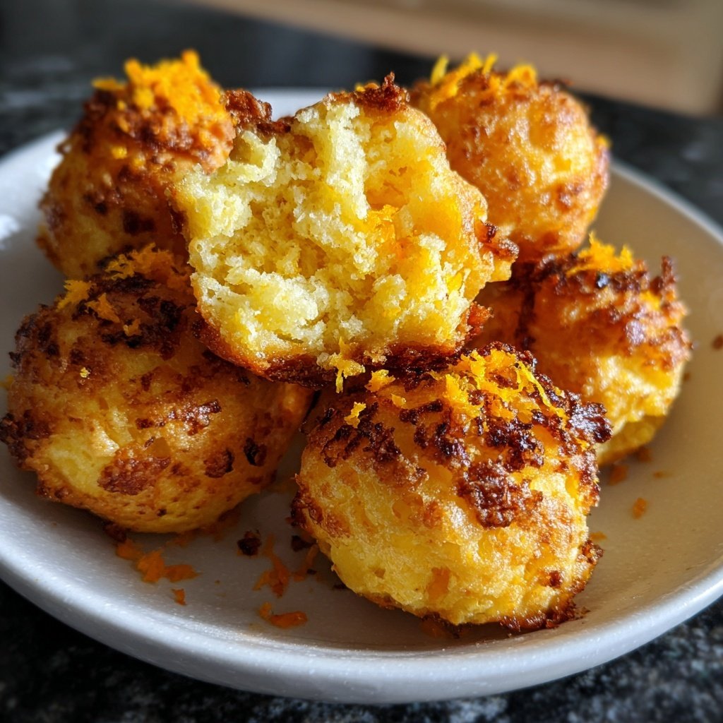 Quarkbällchen mit Orangenabrieb